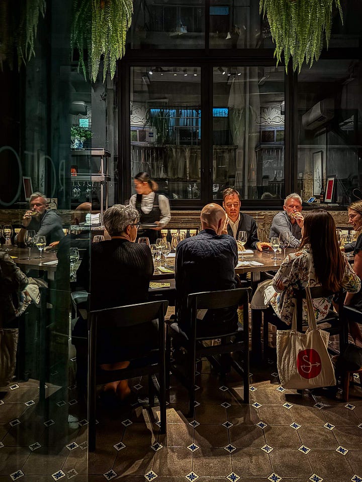 Our dinner group in a private dining space inside Potong.