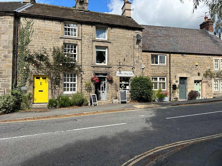 Shops in Calver Road, Baslow, Derbyshire including The Art Gallery. Images: Roland's Travels