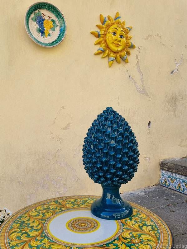 Pictures of Ceramics and Staircase of Santa Maria del Monte, Caltagirone, Sicily, Italy