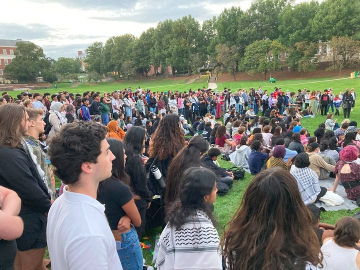 University of MD October 7 vigil