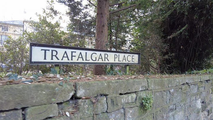 Trafalgar Place, Devizes. Emily Lister lived at number 2 in 1889.