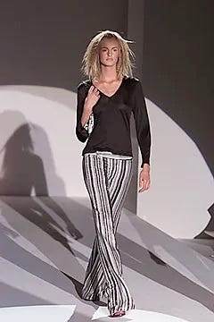 Black and white stripes at Gucci spring 2000 and Alaia spring 1992