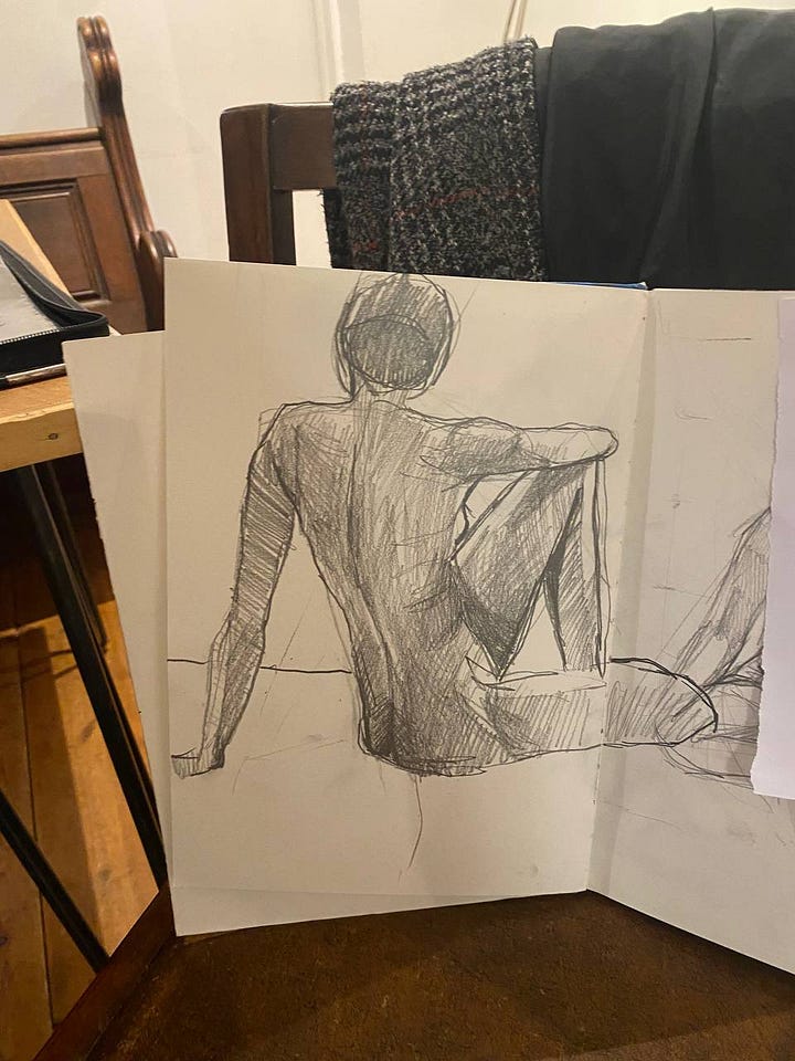 Drawings of a female nude