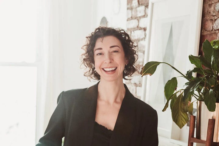 The Last Ferry Out book cover and author photo of Andrea Bartz