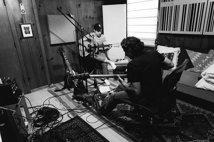 Scott Hirsch recording and producing Hayden Pedigo for Mexican Summer