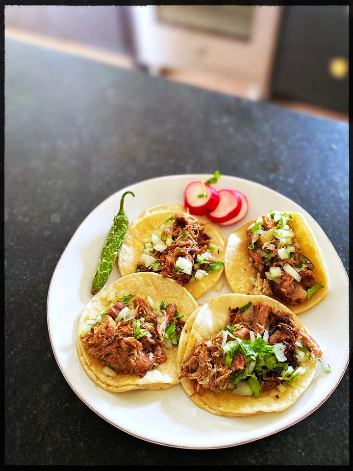 Two sets of tacos