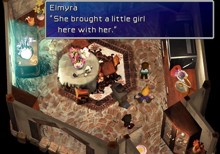 Elmyra: "I know. They took her from here." — "She brought a little girl here with her."