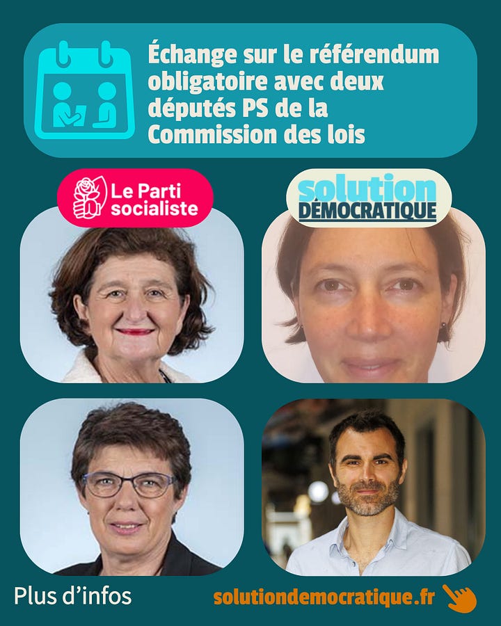 photos des rencontres avec les députés de la commission des lois (mouvement démocrate, le parti socialiste)