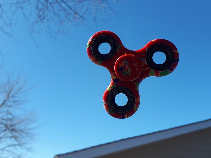 Canada 150 anniversary fidget spinner flying in the sky