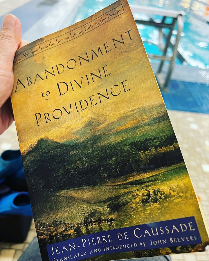 Pictures of two different editions of Caussade’s Abandonment to Divine Providence.