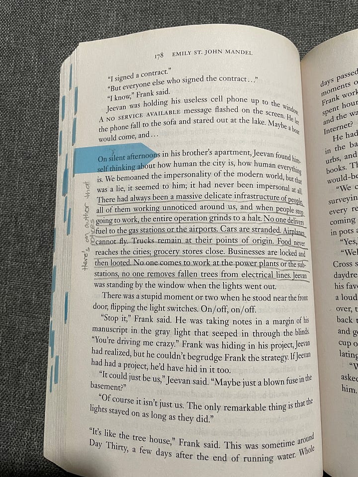 Annotated copy of Station Eleven.