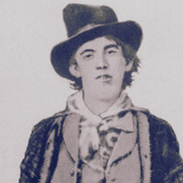 Various depictions of Billy the Kid