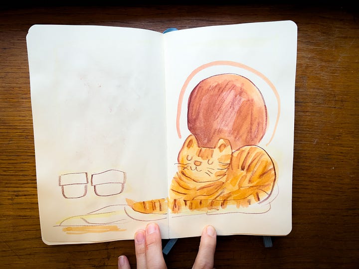 Illustrated pages from Beth Spencer's sketchbooks