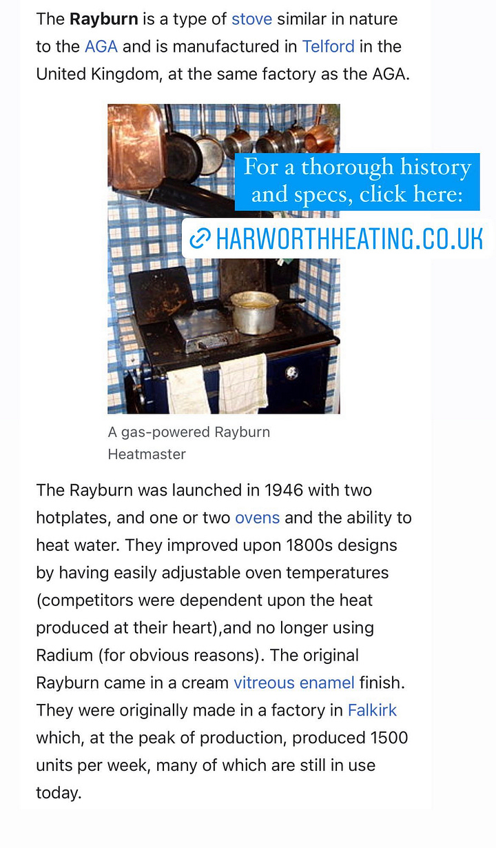 An antique Rayburn oven/heater 