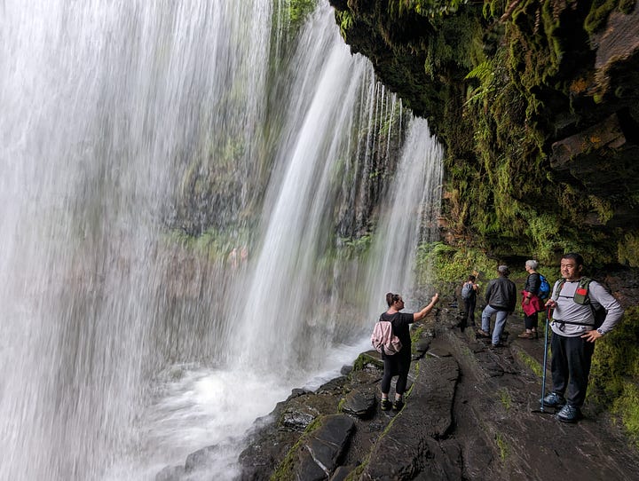 guided walk waterfalls brecon beacons