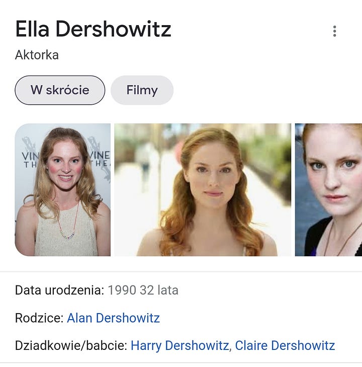 Ella Dershowitz Listed in Automatic at Sea Credits, Daughter of Alan Dershowitz