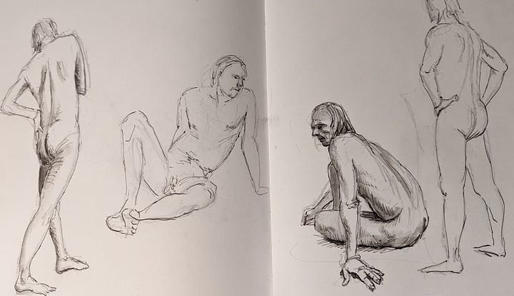 life drawing nude male in Cardiff
