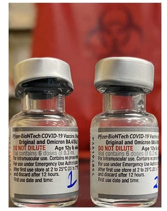 US Bivalent Pfizer/BioNTech Covid-19 Vaccine / EU Comirnaty Monovalent Examples
