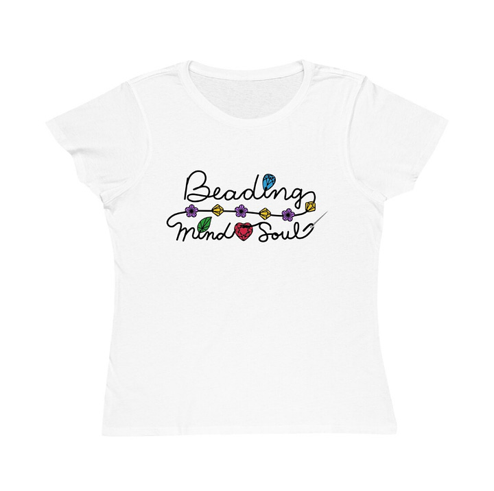 Beading Mind & Soul Sew Many Beads Felt Sew Bead Repeat Bead Embroidery Tees Tshirts Organic Cotton by The Lone Beader on Etsy 