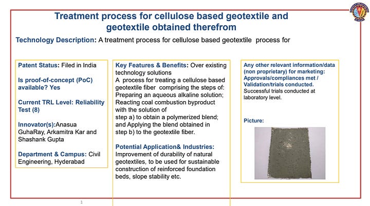 Treatment Process for Cellulose-based Geotextile and Geotextile Obtained Therefrom