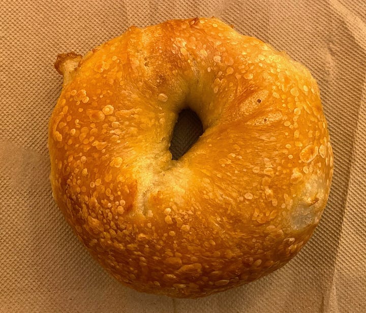 Plain bagel January 2024 vs. March 2023