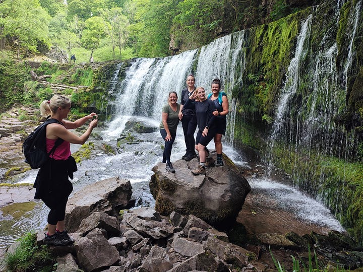 waterfall walk with wales outdoors