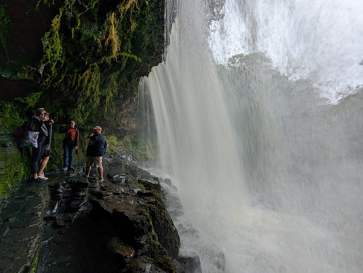 guided walk at the waterfalls of the brecon beacons