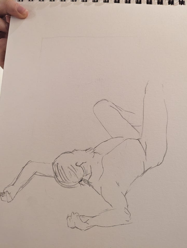 life drawing sketches of a nude male in cardiff