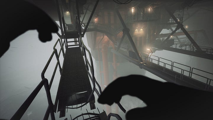 Screenshots depicting the set design of the video game Still Wakes the Deep. Screenshots depicting the set design of the video game Still Wakes the Deep. Screenshots depicting the set design of the video game Still Wakes the Deep. Screenshots depicting the set design of the video game Still Wakes the Deep.