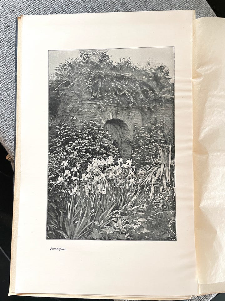 Frontispiece & Title page of Wood and Garden by Gertrude Jekyll