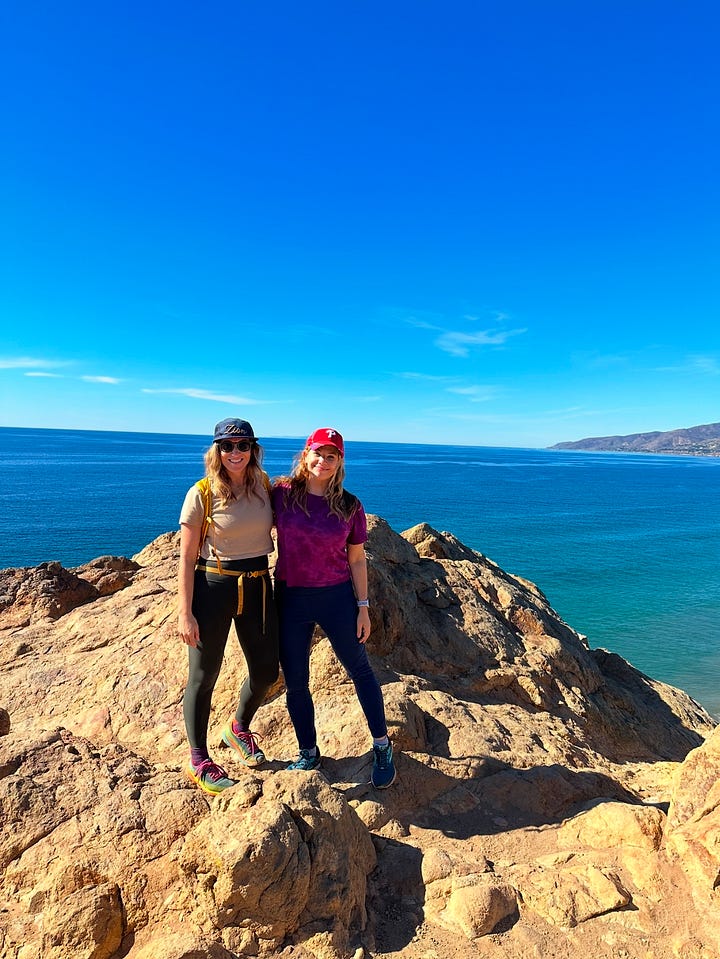 With my cousin Melinda at Point Dune