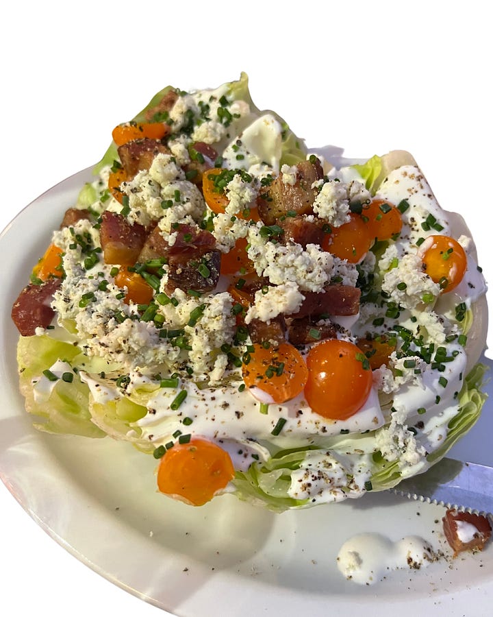 Two wedge salads from Lasita and Found Oyster
