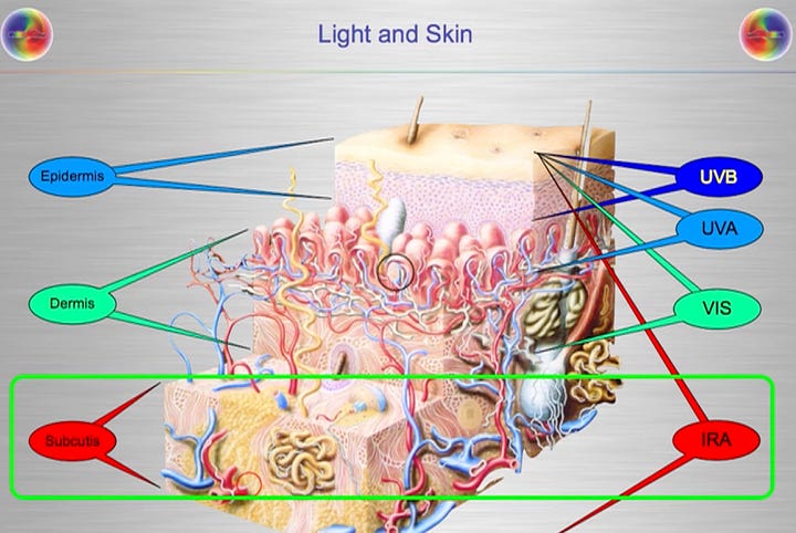 how IR-A light penetrates our skin