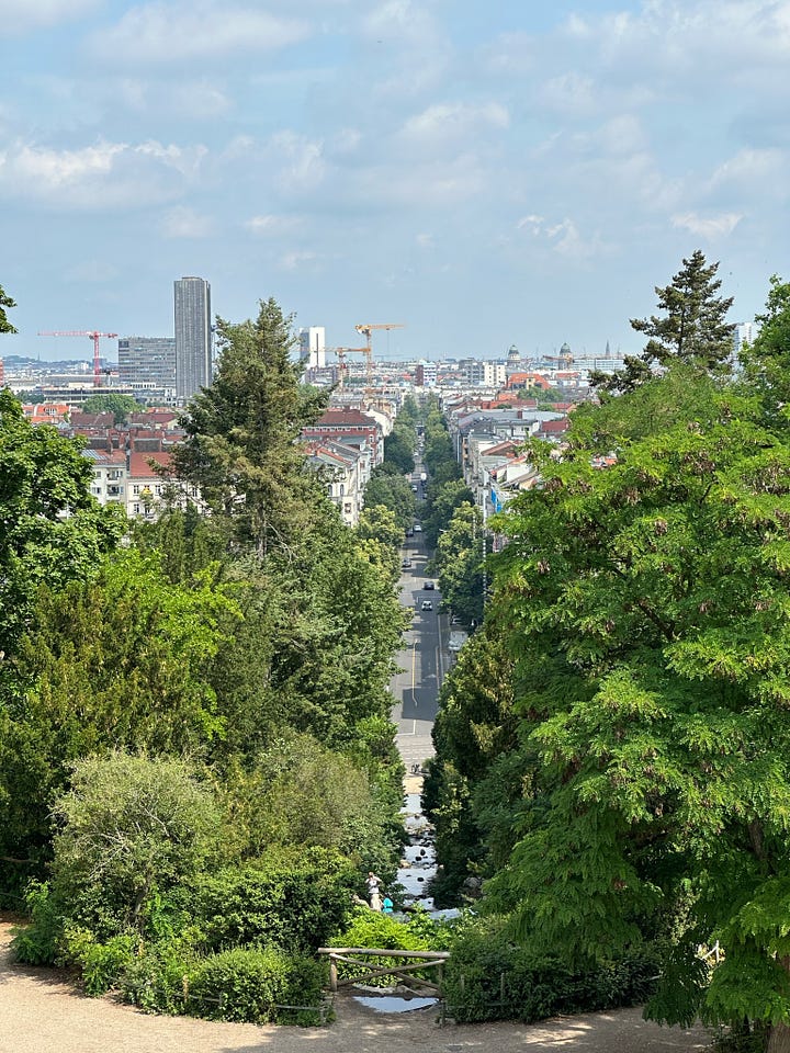 The Kreuzberg in Victoria Park, with a view out to Großbeerenstraße as proof of its modest elevation.