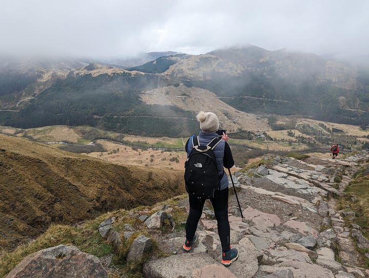 Walking up Ben Nevis