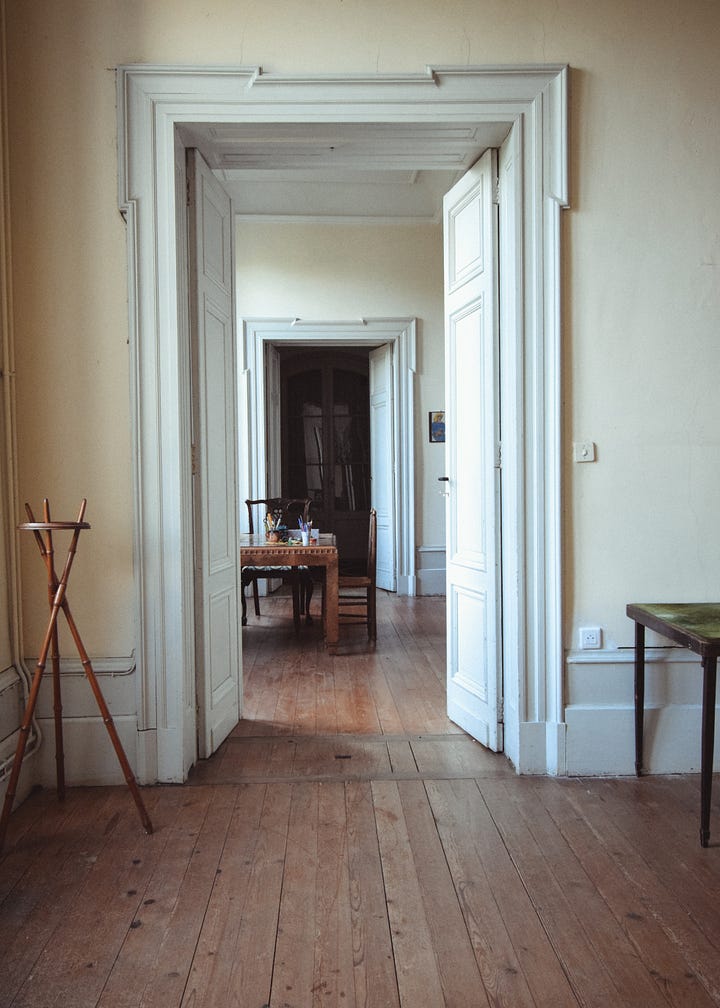 Various photos of an abandoned French chateau