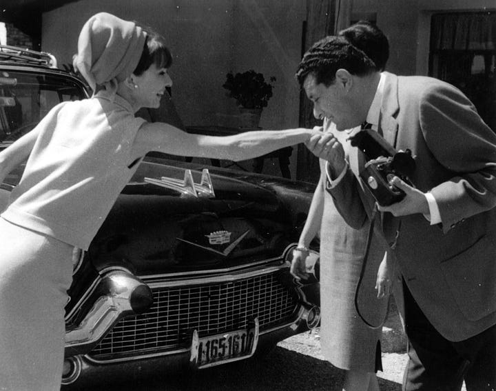 Audrey Hepburn at Hotel Landa in Burgos, Spain