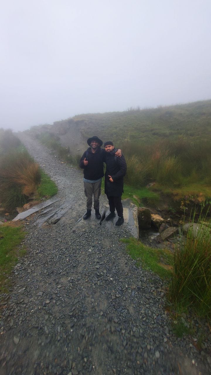 walking up snowdon with a Wales Outdoors guide