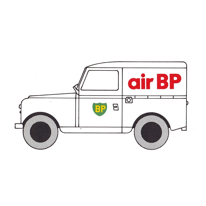 BP Alphabet, Air BP van livery, Adrian Frutiger, Crosby/Fletcher/Forbes
