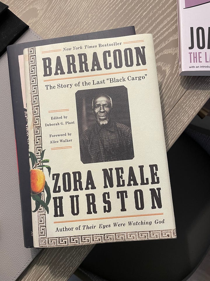 My little book haul from Faulkner House Books: Lawrence Ferlinghetti, Joan Didion, Zora Neale Hurston, and Yuval Taylor’s book on Hurston’s fraught friendship with Langston Hughes.