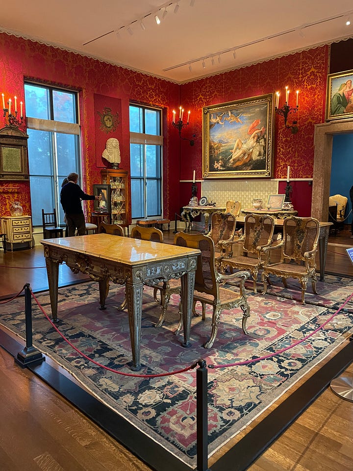 Photo excerpts of my time spent in the Titian & Raphael Rooms within the Gardner Museum
