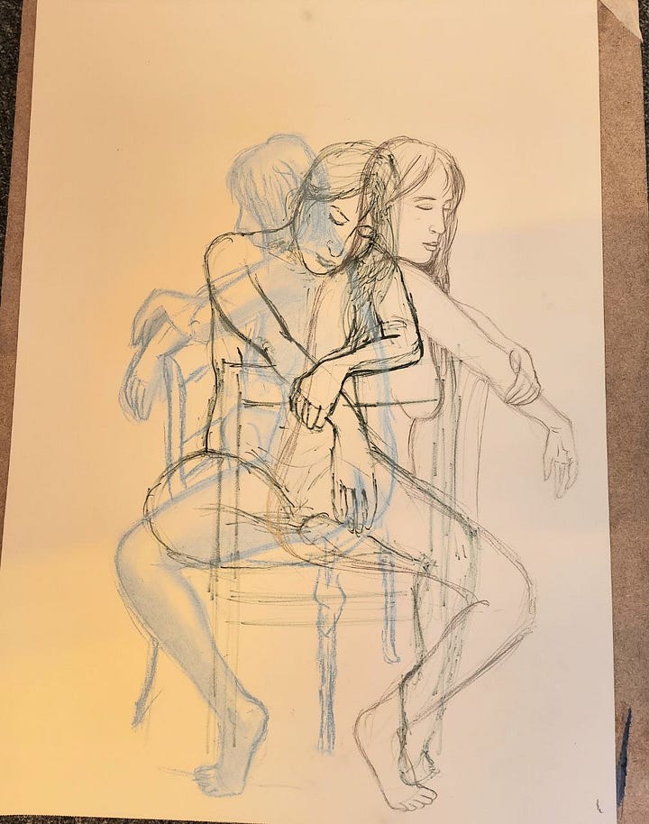 sketches of a life model