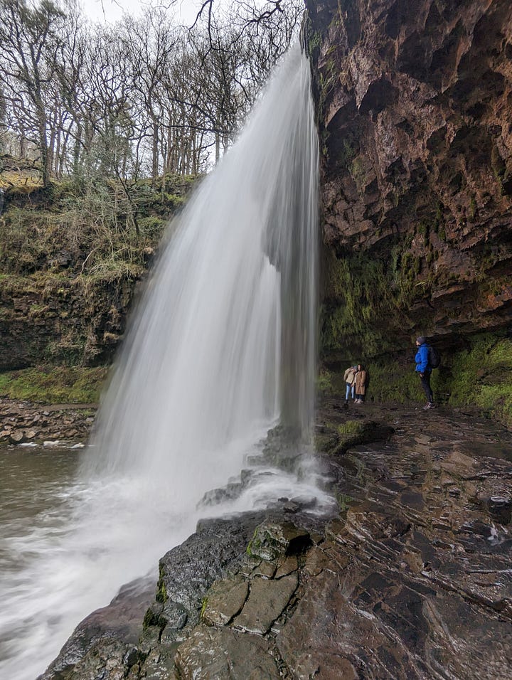 guided walk in the waterfalls area of the Brecon Beacons National Park