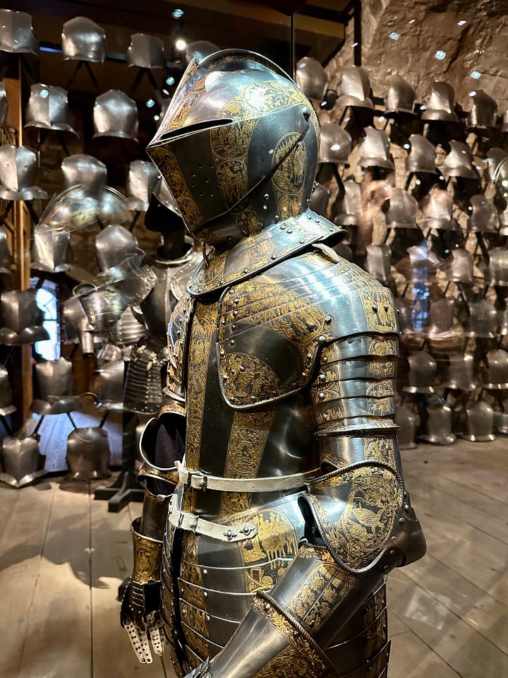 horses and knights armor 