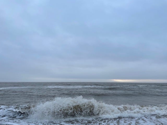 North Sea and high tide line