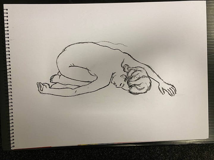 nude female life drawing in cardiff