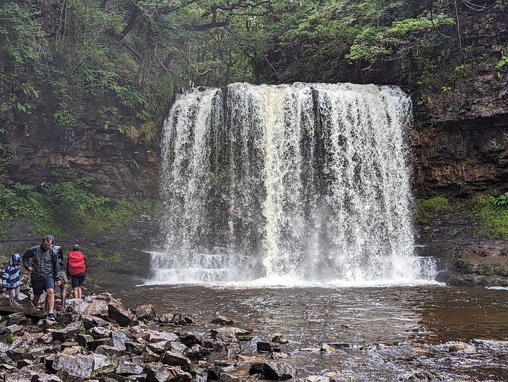 guided walk at the Brecon waterfalls