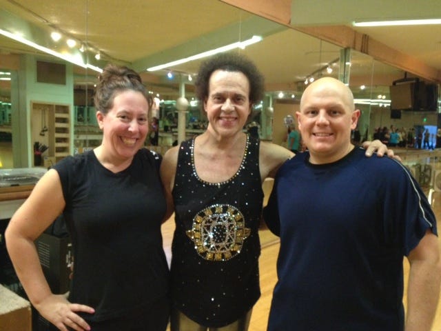 Me and Richard Simmons. A tweet from Richard Simmons.