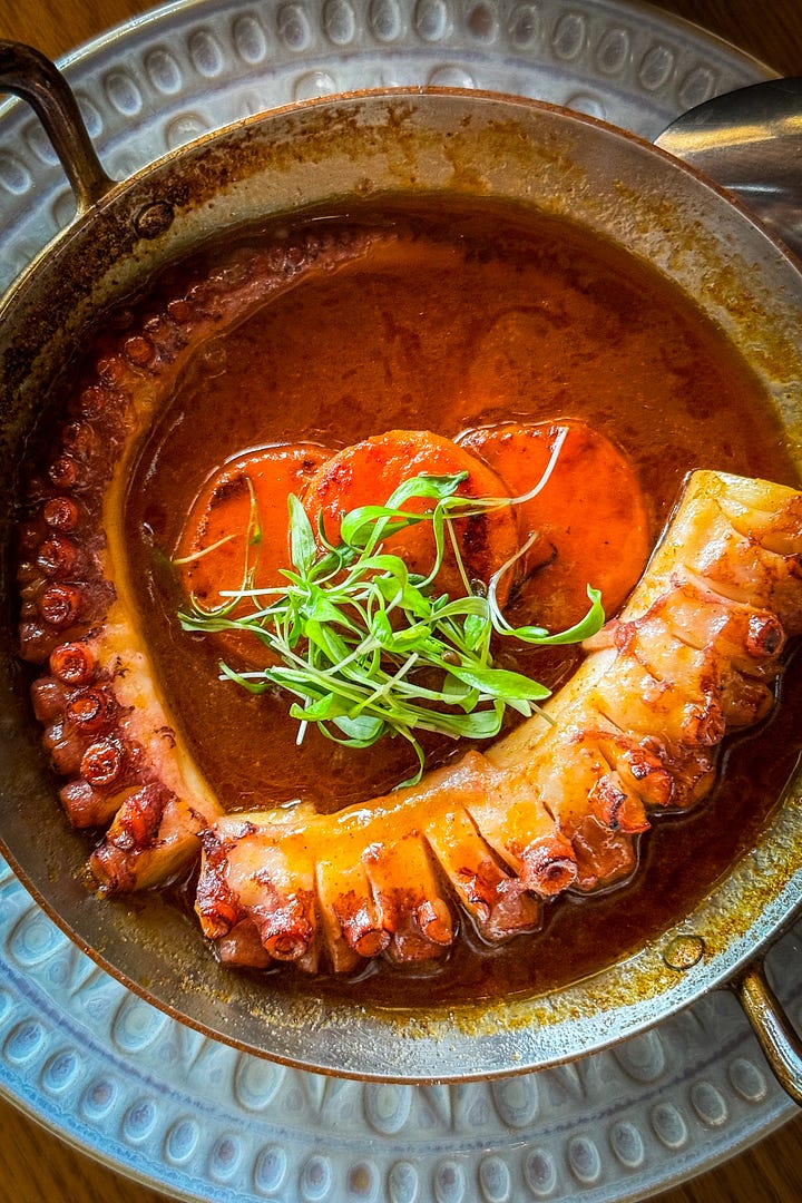 A selection of dishes at Tasca's brunch and the Head Chef, José Barroso.