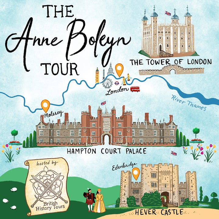 The Anne Boleyn Tour badge and Gareth Russell